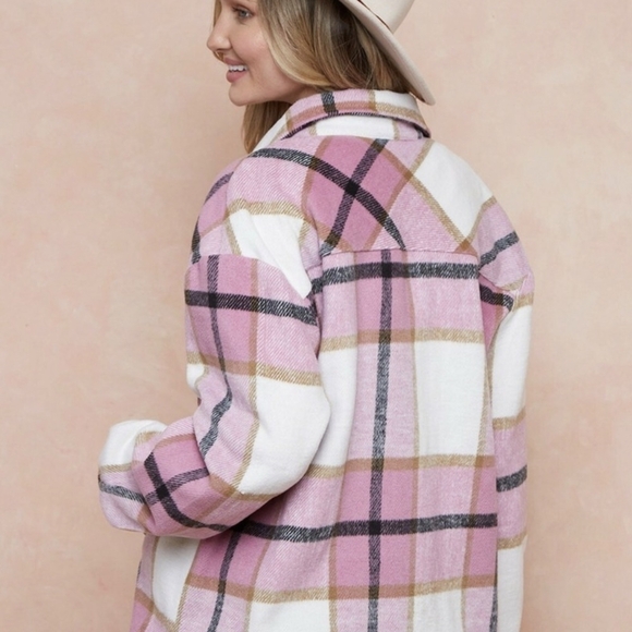 Plaid Pink SHACKET - Picture 2 of 4
